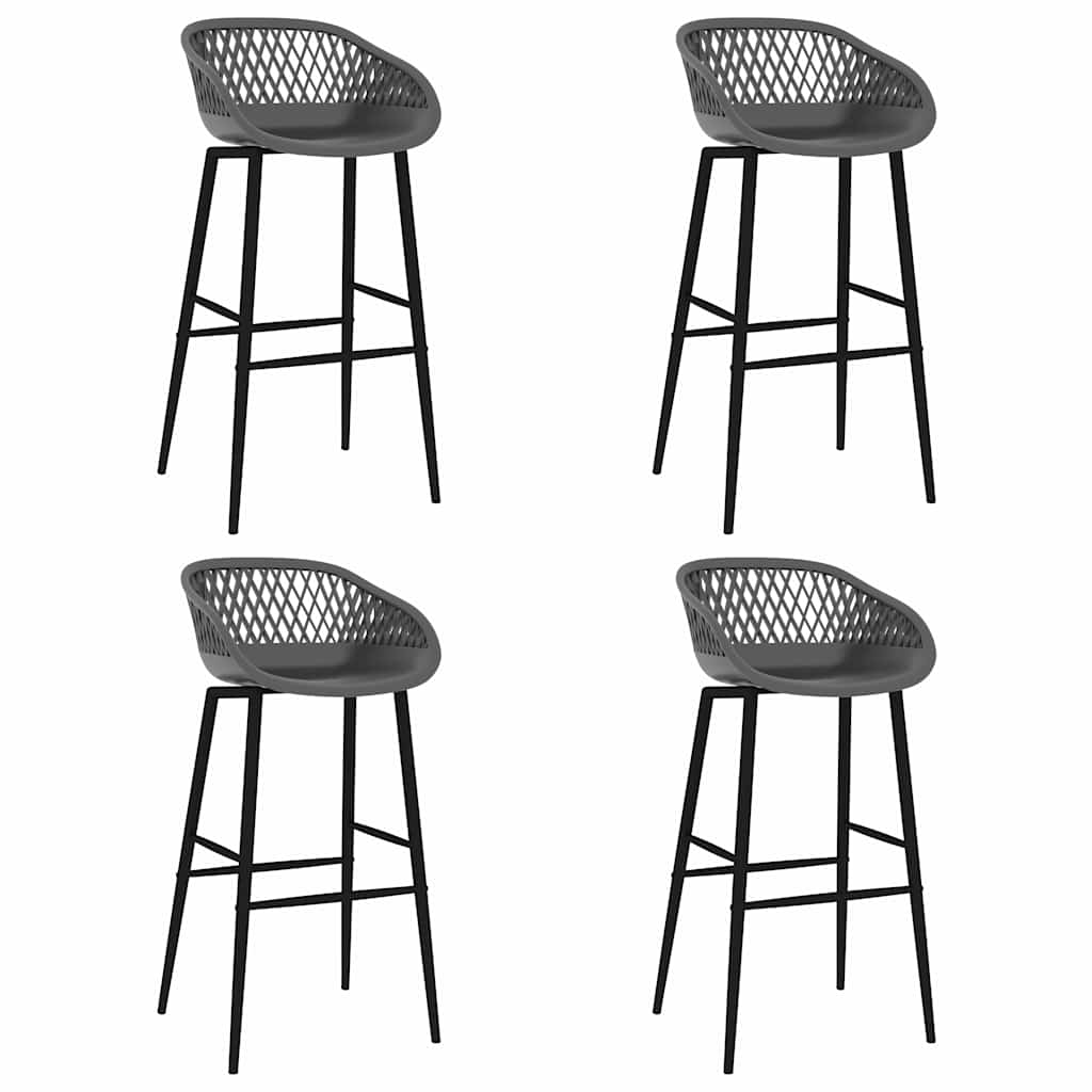 Vidaxl barstoelen 4 st grijs
