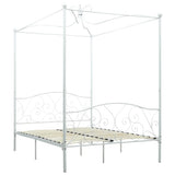 Vidaxl hemelbedframe metaal wit 120x200 cm