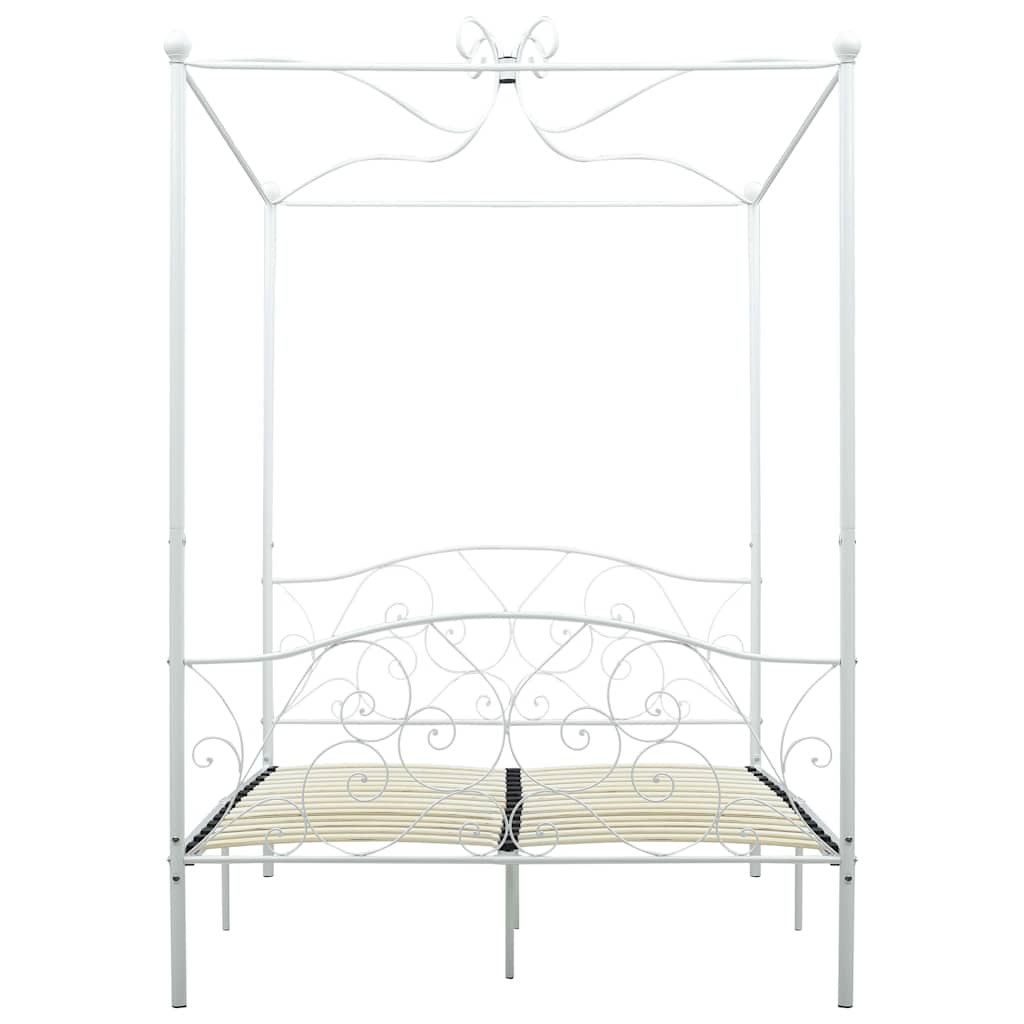 Vidaxl hemelbedframe metaal wit 120x200 cm