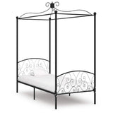 Vidaxl hemelbedframe metaal zwart 100x200 cm