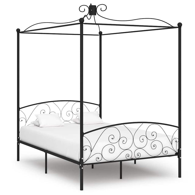 Vidaxl hemelbedframe metaal zwart 120x200 cm