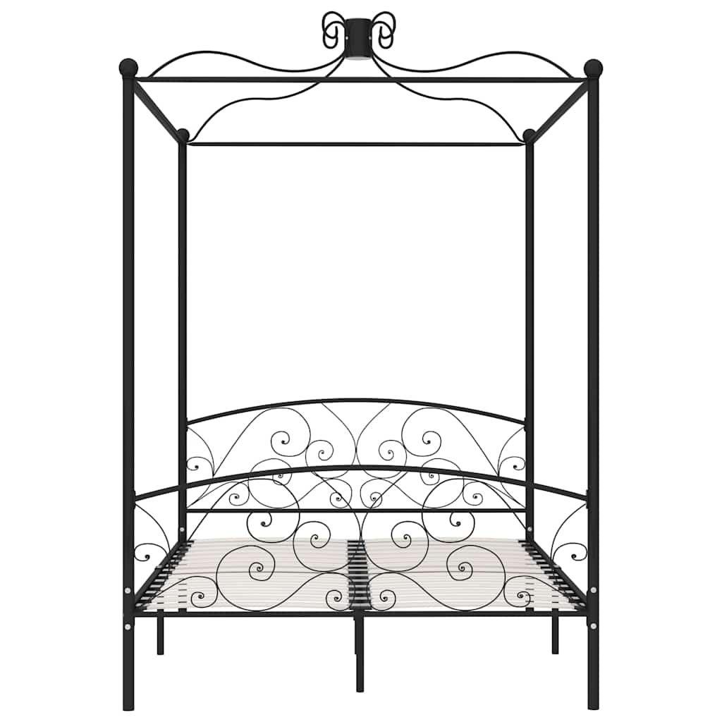 Vidaxl hemelbedframe metaal zwart 120x200 cm