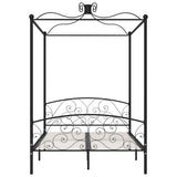 Vidaxl hemelbedframe metaal zwart 120x200 cm