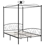 Vidaxl hemelbedframe metaal zwart 140x200 cm