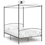 Vidaxl hemelbedframe metaal grijs 140x200 cm