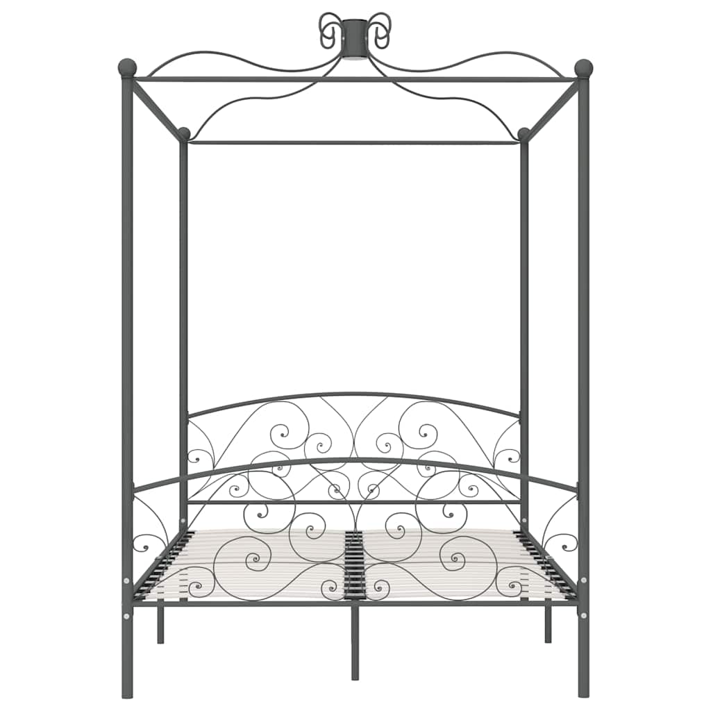 Vidaxl hemelbedframe metaal grijs 140x200 cm