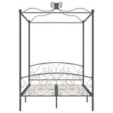 Vidaxl hemelbedframe metaal grijs 140x200 cm