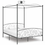 Vidaxl hemelbedframe metaal grijs 160x200 cm