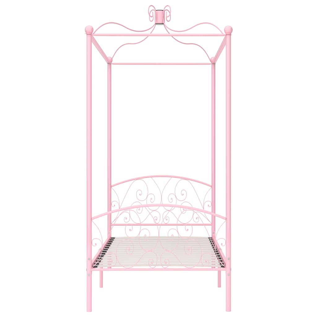 Vidaxl hemelbedframe metaal roze 90x200 cm