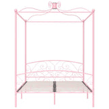 Vidaxl hemelbedframe metaal roze 160x200 cm