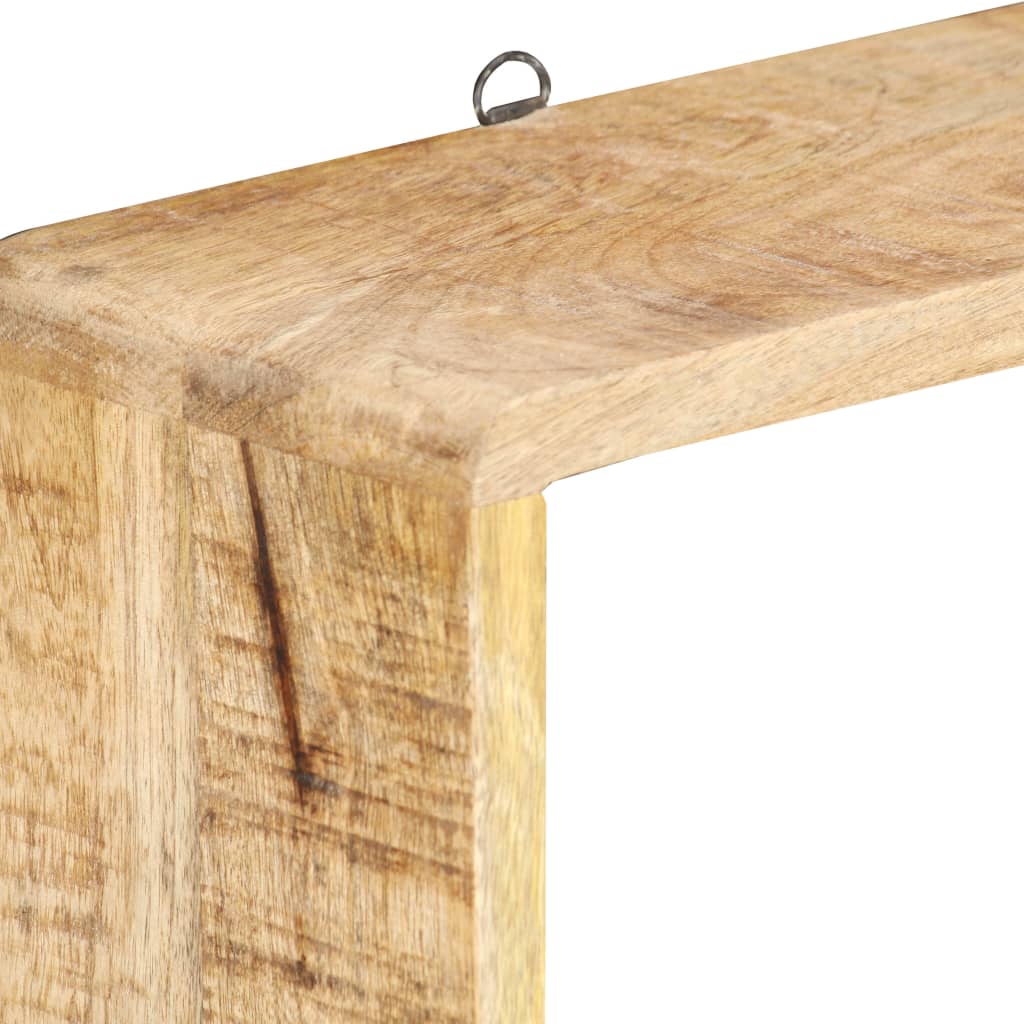 Vidaxl 3-delige wandschappenset kubus massief mangohout