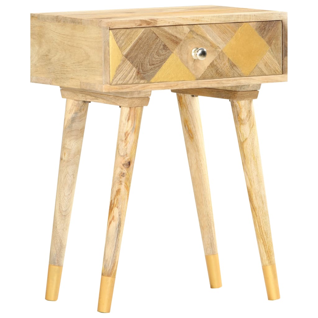 Vidaxl nachtkastje 43x30x58 cm massief mangohout