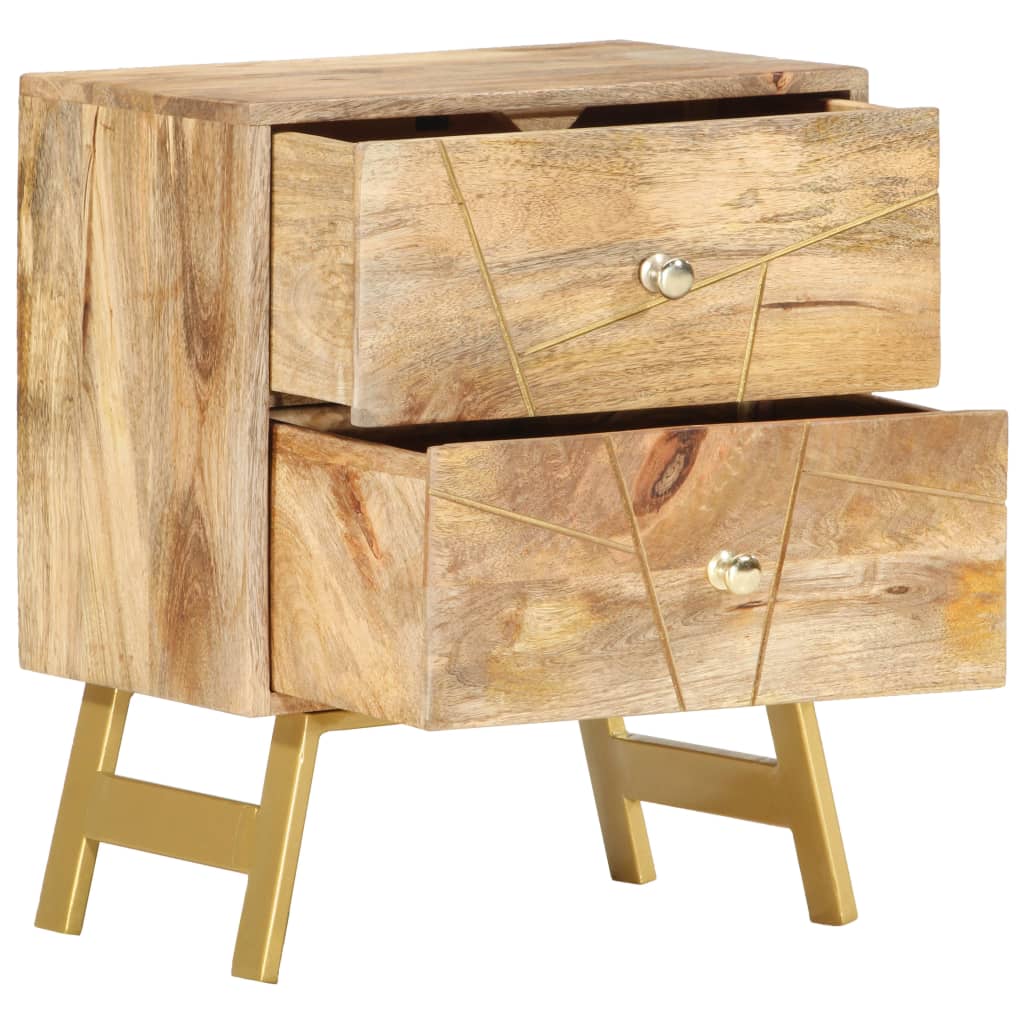 Vidaxl nachtkastje 40x30x50 cm massief mangohout