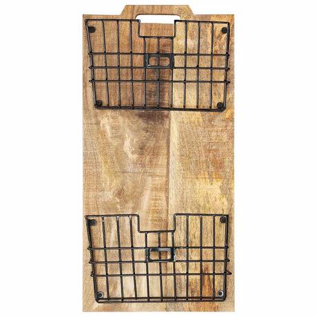 Vidaxl tijdschriftenwandrek 33x10x67 cm massief ruw mangohout