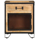 Vidaxl nachtkastje 43x30x51 cm massief ruw mangohout