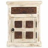 Vidaxl nachtkastje 40x30x50 cm massief mangohout wit