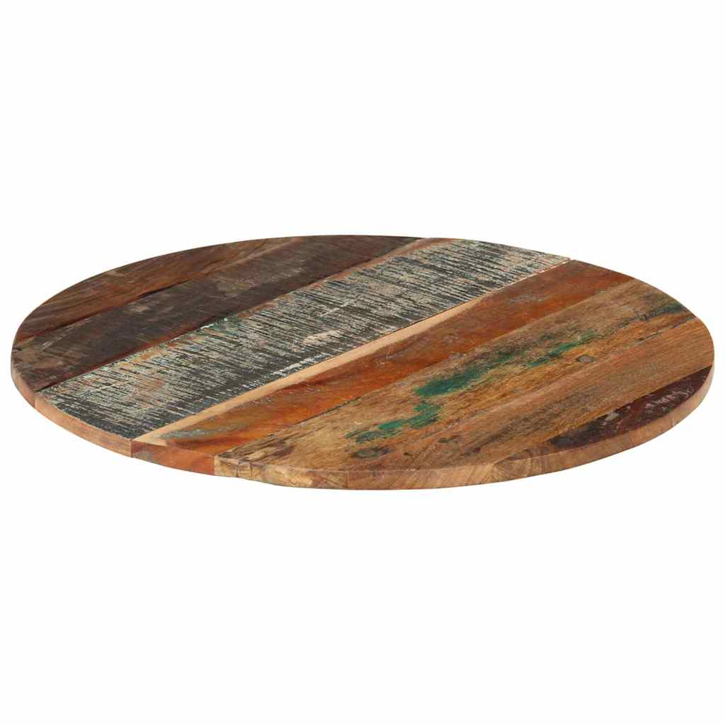 Vidaxl tafelblad rond 15-16 mm 60 cm massief gerecycled hout