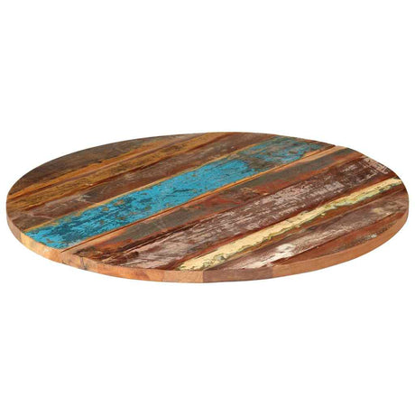Vidaxl tafelblad rond 25-27 mm 80 cm massief gerecycled hout