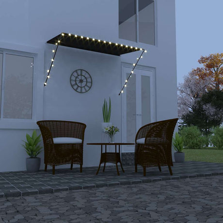 Vidaxl luifel mit LED 250x150 cm Anthrazit länger