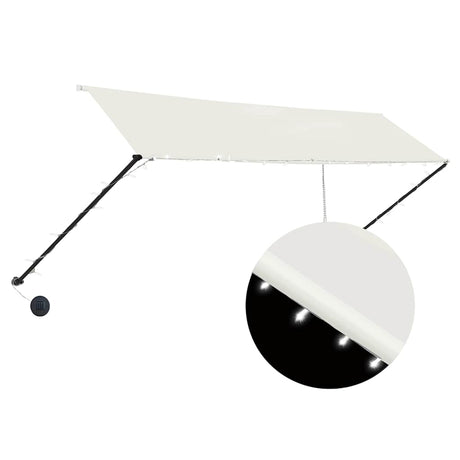 Vidaxl luifel mit LED 350x150 cm Creme länger