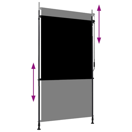 Vidaxl Roller Blind für außerhalb von 120 x 270 cm Anthrazit