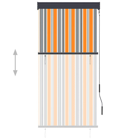 Vidaxl rolgordijn voor buiten 80x250 cm geel en blauw