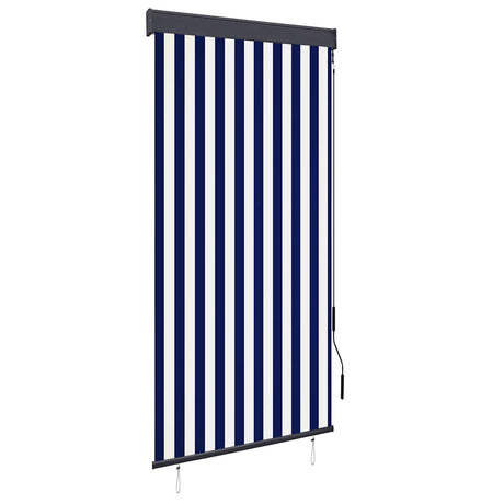 Vidaxl rolgordijn voor buiten 100x250 cm blauw en wit