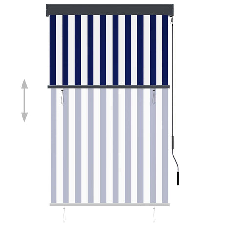 Vidaxl rolgordijn voor buiten 100x250 cm blauw en wit
