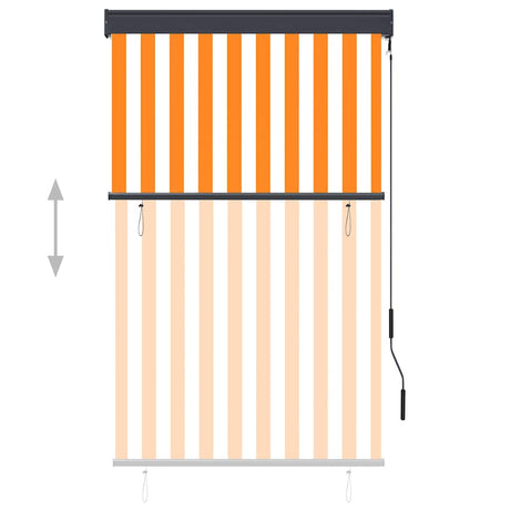 Vidaxl rolgordijn voor buiten 100x250 cm wit en oranje