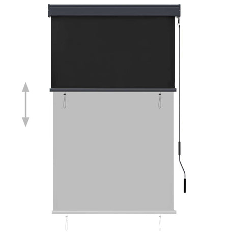Vidaxl rolgordijn voor buiten 100x250 cm antraciet