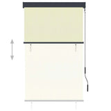 Vidaxl rolgordijn voor buiten 100x250 cm crème