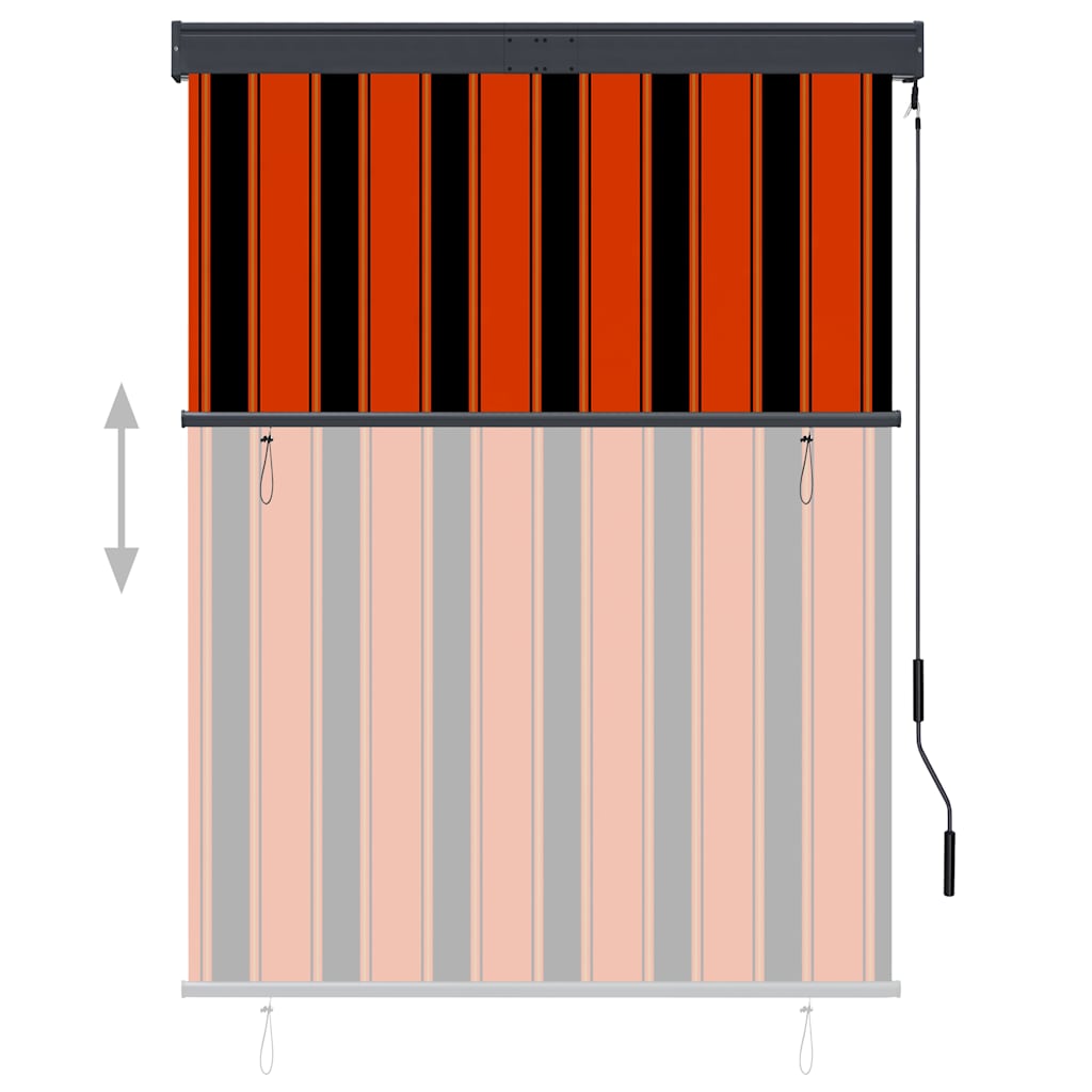 Vidaxl rolgordijn voor buiten 120x250 cm oranje en bruin