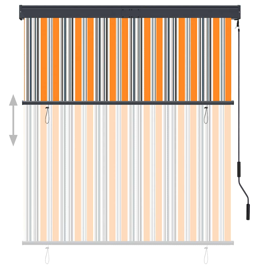 Vidaxl rolgordijn voor buiten 140x250 cm geel en blauw