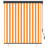 Vidaxl rolgordijn voor buiten 140x250 cm wit en oranje