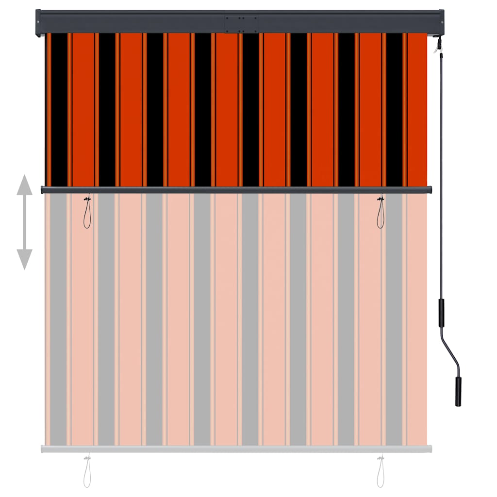 Vidaxl rolgordijn voor buiten 140x250 cm oranje en bruin
