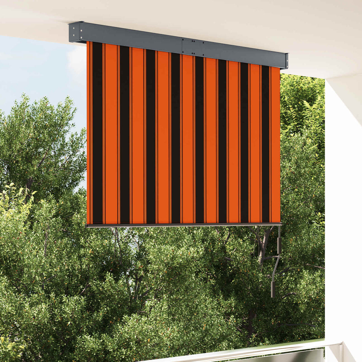 Vidaxl rolgordijn voor buiten 140x250 cm oranje en bruin