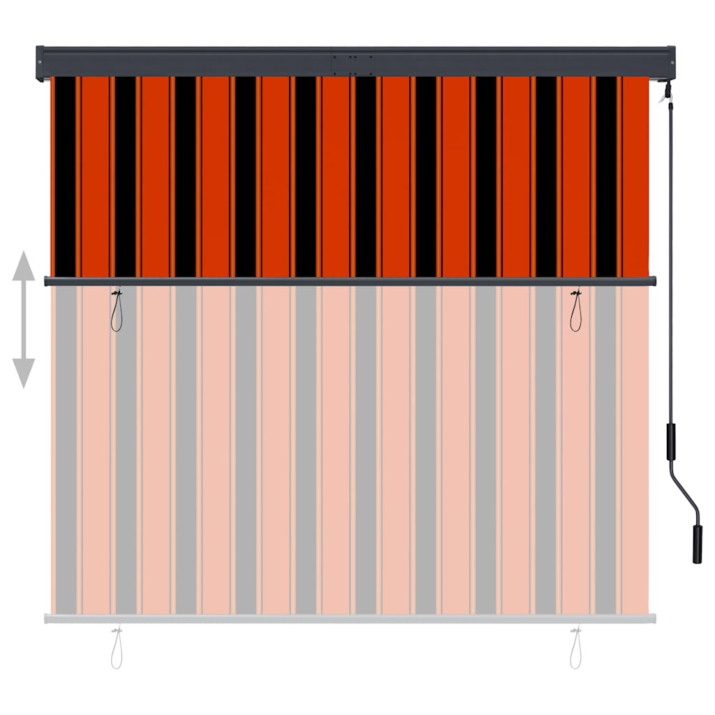 Vidaxl rolgordijn voor buiten 160x250 cm oranje en bruin