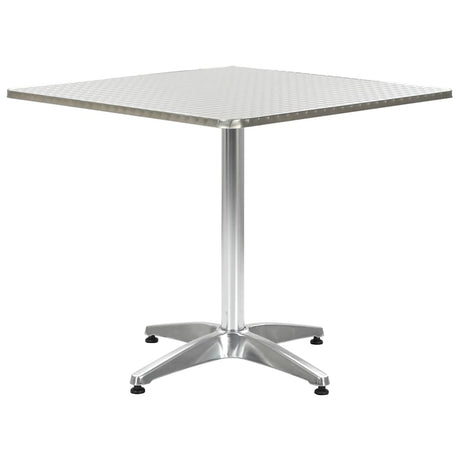 Vidaxl tuintafel 80x80x70 cm aluminium zilverkleurig