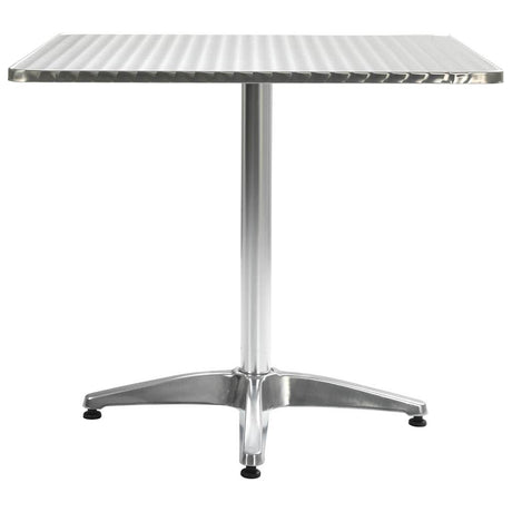 Vidaxl tuintafel 80x80x70 cm aluminium zilverkleurig