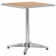 Vidaxl tuintafel 60x60x70 cm aluminium en hkc zilverkleurig