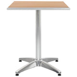 Vidaxl tuintafel 60x60x70 cm aluminium en hkc zilverkleurig