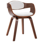 Vidaxl eetkamerstoelen 2 st gebogen hout en kunstleer