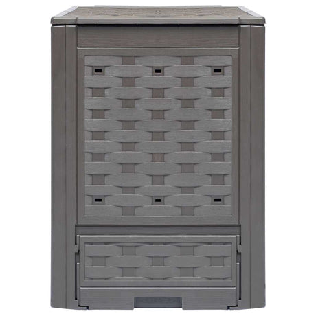 Vidaxx Kompostbehälter 3 Stück 900 l 60x60x83 cm Kunststoff Rattan braun