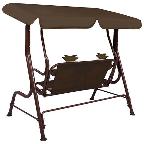 Vidaxl Kinderschwung Bank 115x75x110 cm Stoff braun