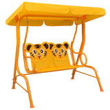 Vidaxl Kinderschwung Bank 115x75x110 cm Stoff gelb