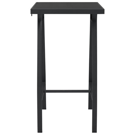 Vidaxl tuinbartafel 60x60x110 cm gehard glas zwart