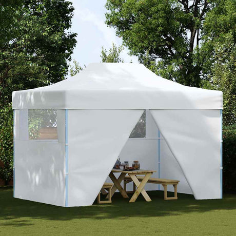 Vidaxx Partyzelt mit 4 faltbaren Seitenwänden 280x410x315 cm Stahl weiß
