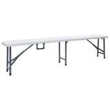 Vidaxl tuinbanken inklapbaar 2 st 180 cm hdpe wit