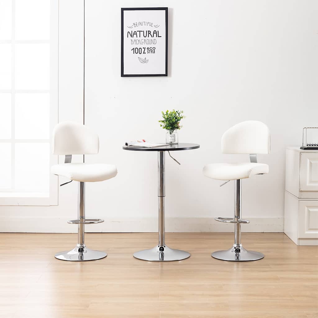 Vidaxl barstoelen 2 st kunstleer wit