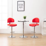 Vidaxl barstoelen 2 st kunstleer rood